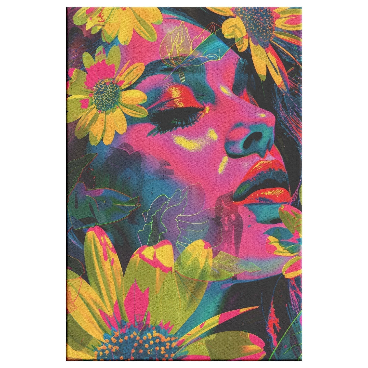 Kate McEnroe New York Psychedelic Bloom Portrait Canvas Wall ArtCanvas Wall Art139004