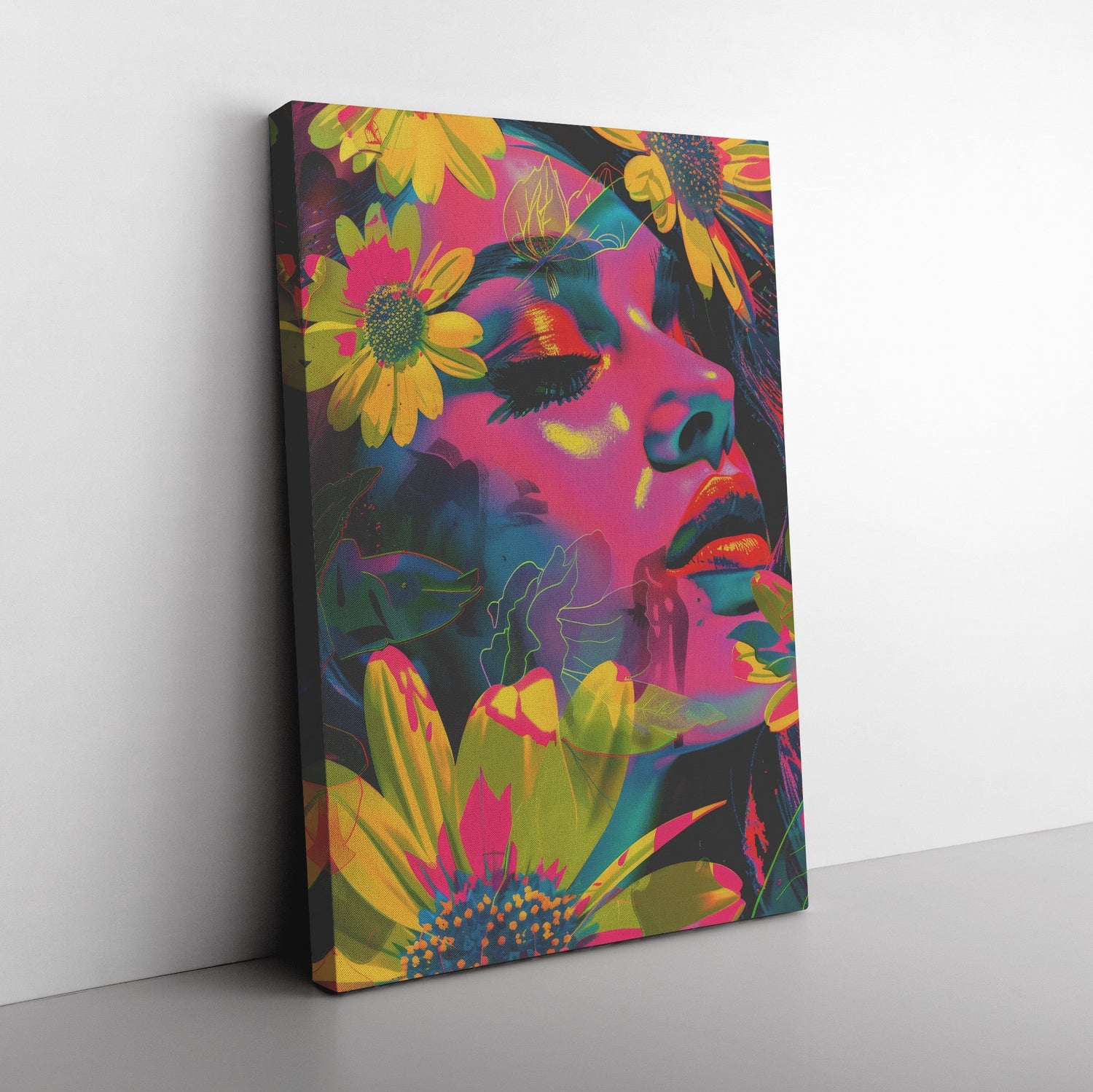 Kate McEnroe New York Psychedelic Bloom Portrait Canvas Wall ArtCanvas Wall Art139004