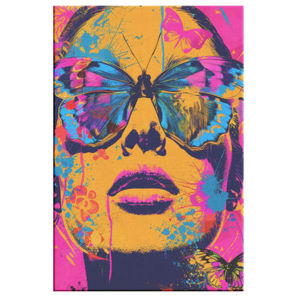 Kate McEnroe New York Psychedelic Butterfly Vision Pop Wall Art Canvas Canvas Wall Art