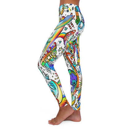 Kate McEnroe New York Psychedelic Leggings Leggings XS / Seam thread color automatically matched to design 3453850082