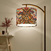 Kate McEnroe New York Psychedelic Owl Arc Floor Lamp Boho 1970s Retro Curved LightingArc Floor Lamps3IiQgWIy28