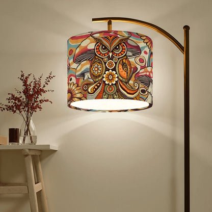 Kate McEnroe New York Psychedelic Owl Arc Floor Lamp Boho 1970s Retro Curved LightingArc Floor Lamps3IiQgWIy28