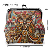 Kate McEnroe New York Psychedelic Owl Coin Purse 1970s Boho Kiss Lock Retro MushroomCoin PursesdGsXBpQIvi