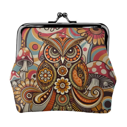 Kate McEnroe New York Psychedelic Owl Coin Purse 1970s Boho Kiss Lock Retro MushroomCoin PursesdGsXBpQIvi