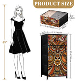 Kate McEnroe New York Psychedelic Owl Mid Century Modern Boho 4 Drawer DresserDressersPClcSTwbWb