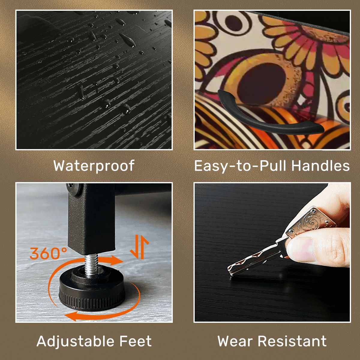 Kate McEnroe New York Psychedelic Owl Mid Century Modern Boho 4 Drawer DresserDressersPClcSTwbWb