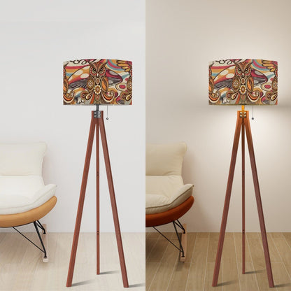 Kate McEnroe New York Psychedelic Owl Mushroom Drum Lampshade, Retro 1970s Boho DecorLamp Shades6G3JpSW14A