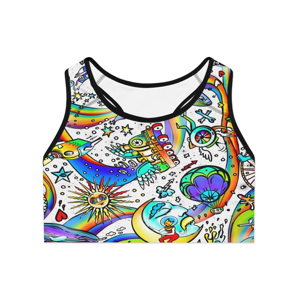 Kate McEnroe New York Psychedelic Print Sports BraSports Bra3453850072