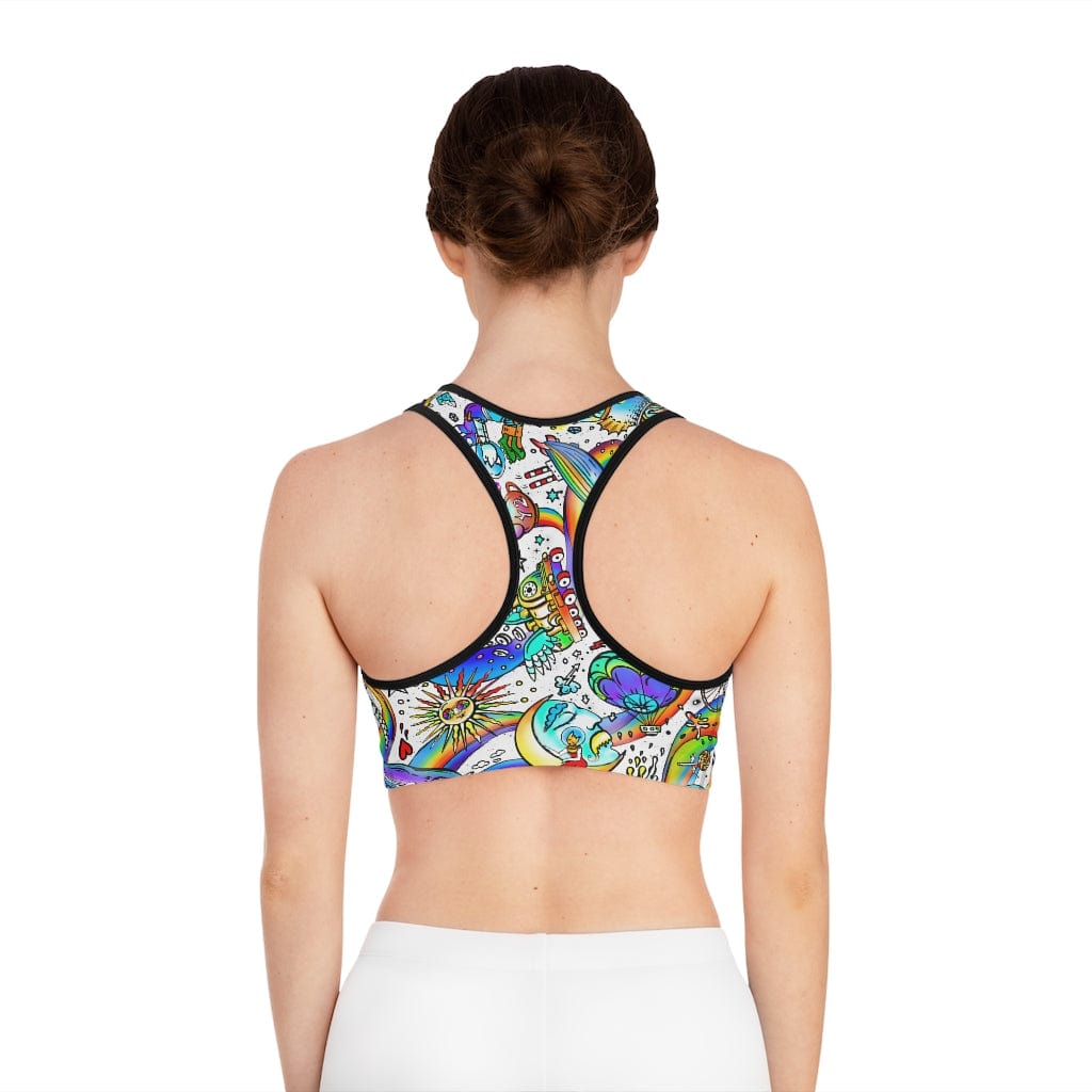 Kate McEnroe New York Psychedelic Print Sports BraSports Bra3453850072