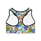 Kate McEnroe New York Psychedelic Print Sports BraSports Bra3453850072