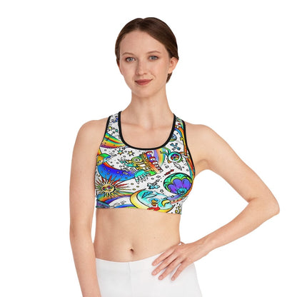 Kate McEnroe New York Psychedelic Print Sports BraSports Bra3453850072