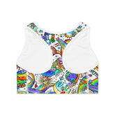 Kate McEnroe New York Psychedelic Print Sports BraSports Bra3453850077