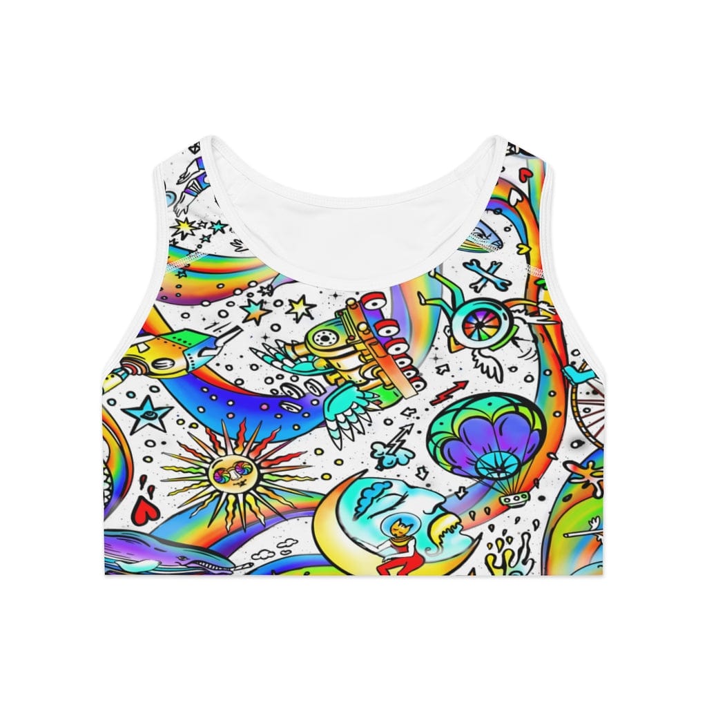 Kate McEnroe New York Psychedelic Print Sports BraSports Bra3453850077