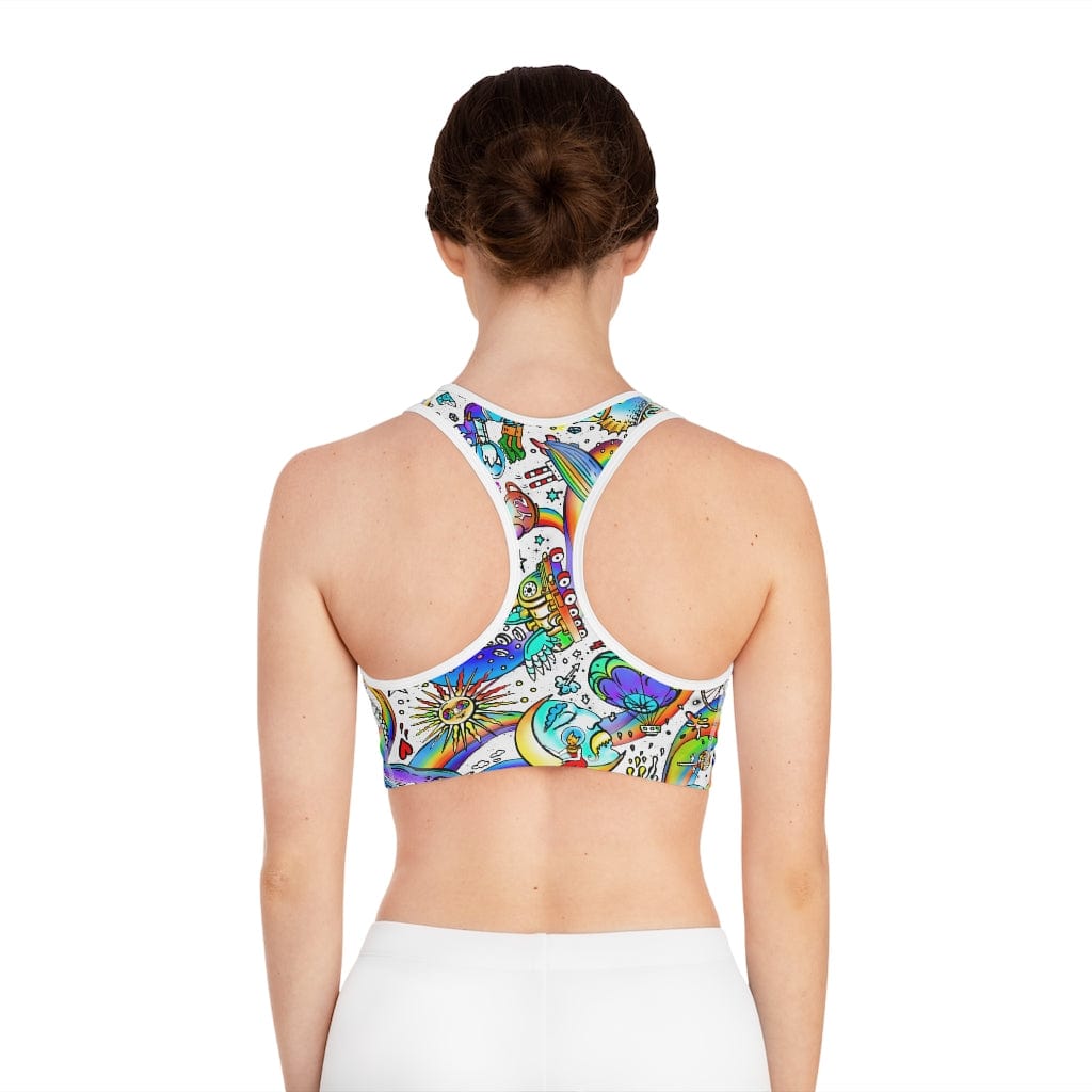 Kate McEnroe New York Psychedelic Print Sports BraSports Bra3453850077