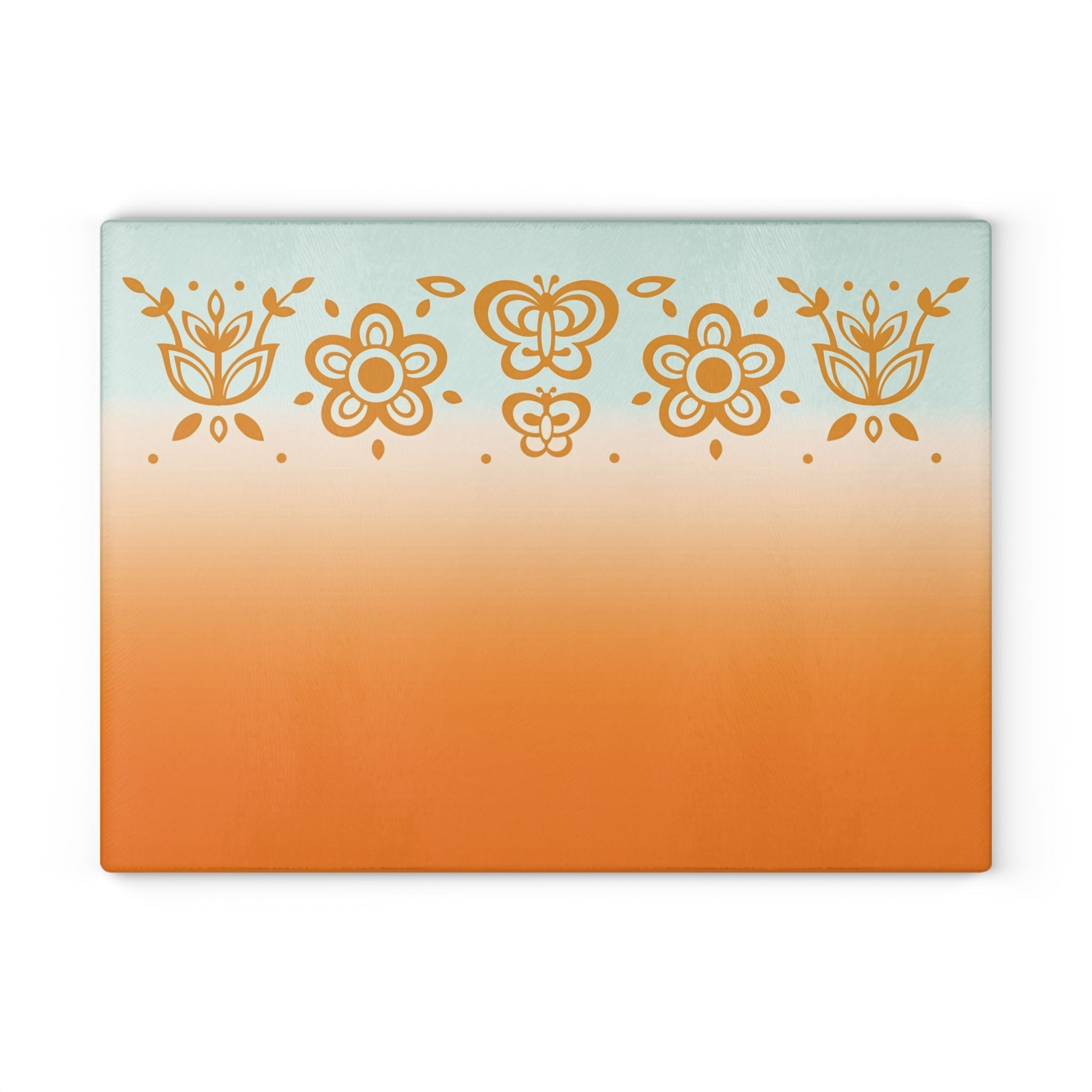 Kate McEnroe New York Pyrex Butterfly Gold Glass Cutting Board, Retro Orange Mint Mid Century Kitchen Decor, Pyrex Lover GiftsCutting Boards88283999079517363724