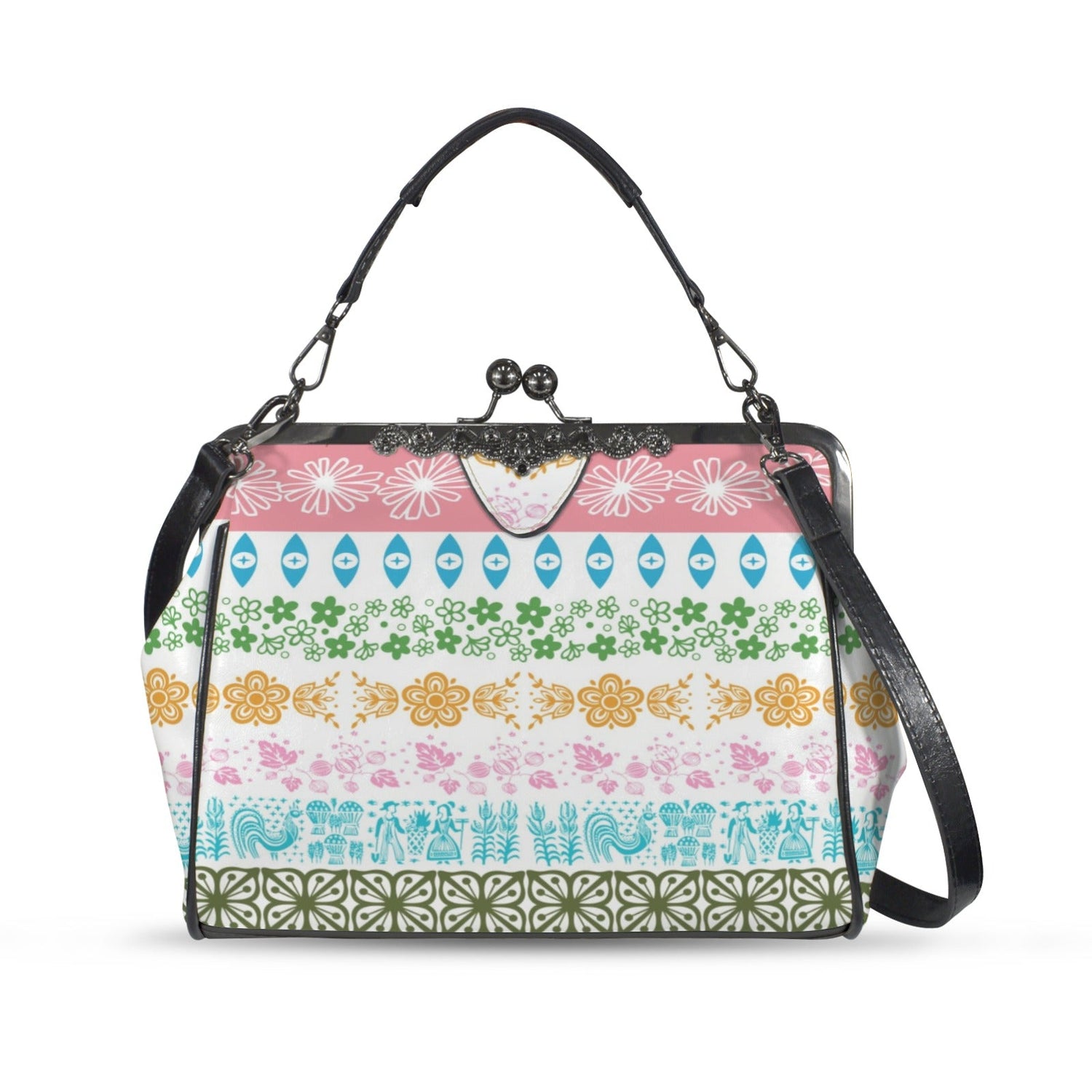 Kate McEnroe New York Pyrex Friendship Inspired Kiss Lock Handbag Retro Kitschy BagCrossbody BagsD3276998