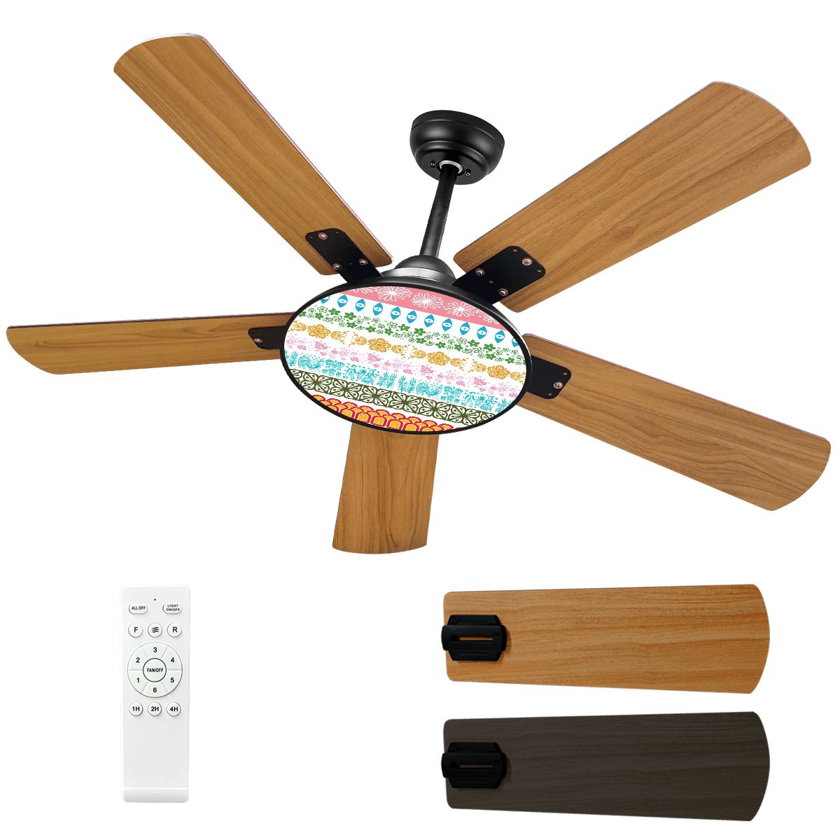 Kate McEnroe New York Pyrex Medley Ceiling Fan, Retro Kitchen Light Fixture, MCM StyleCeiling Fansq24WwFkFvw