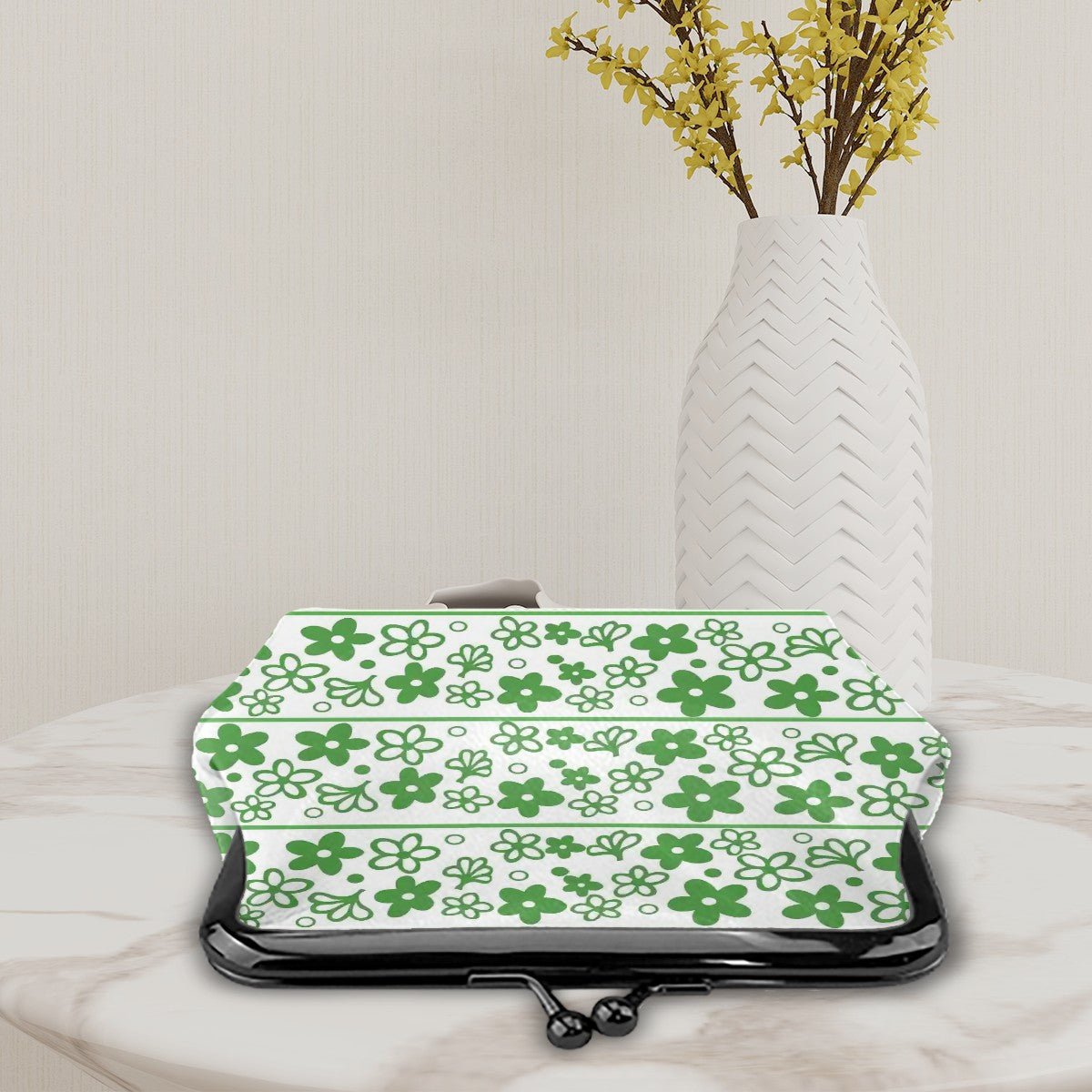 Kate McEnroe New York Pyrex Spring Blossom Mid Century Modern Daisy Kiss Lock Clasp Coin PurseCoin PursesgemsIXI2zs