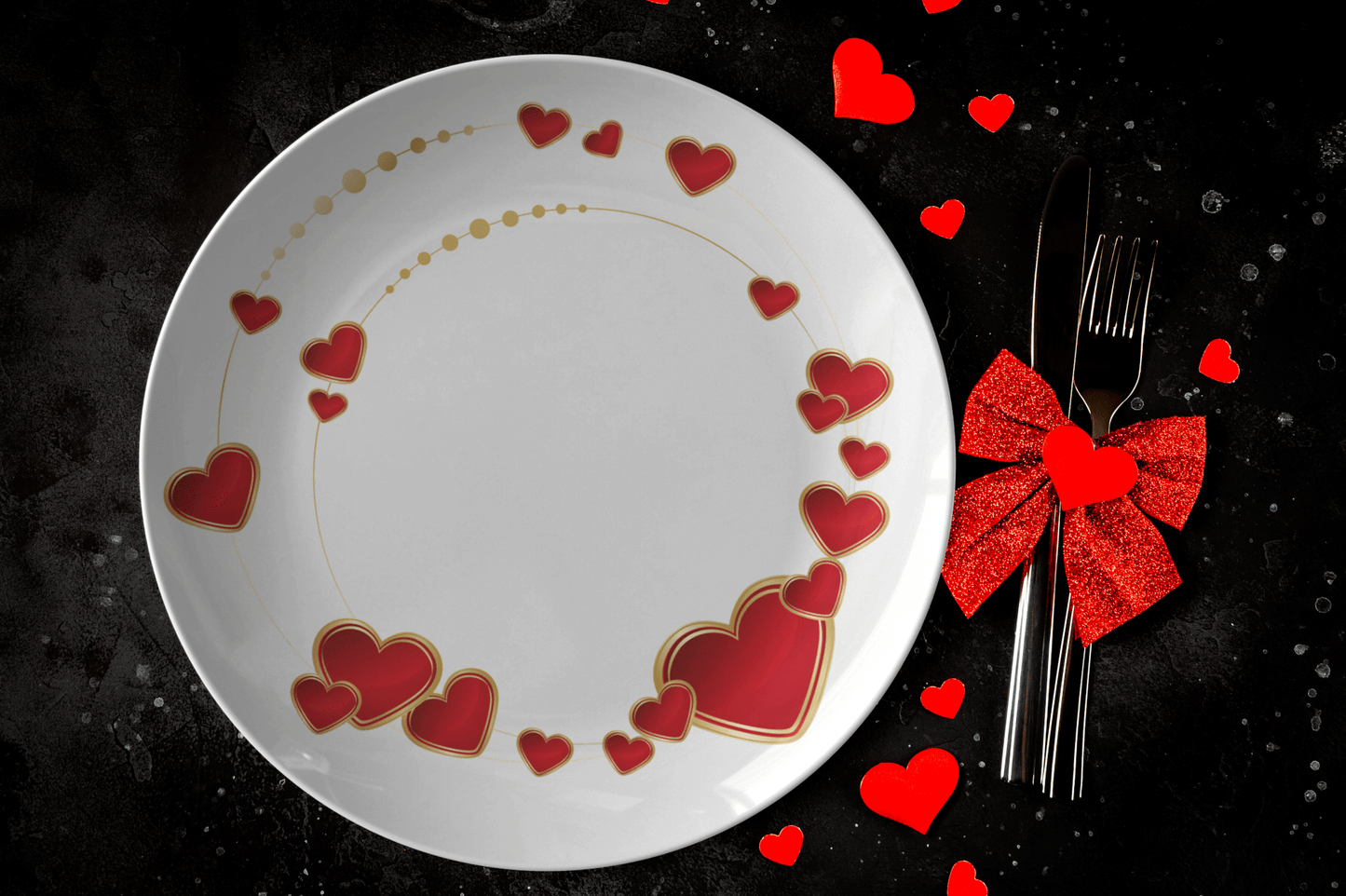Kate McEnroe New York Red Hearts Valentine Dinner Plate Plates Single 9820SINGLE