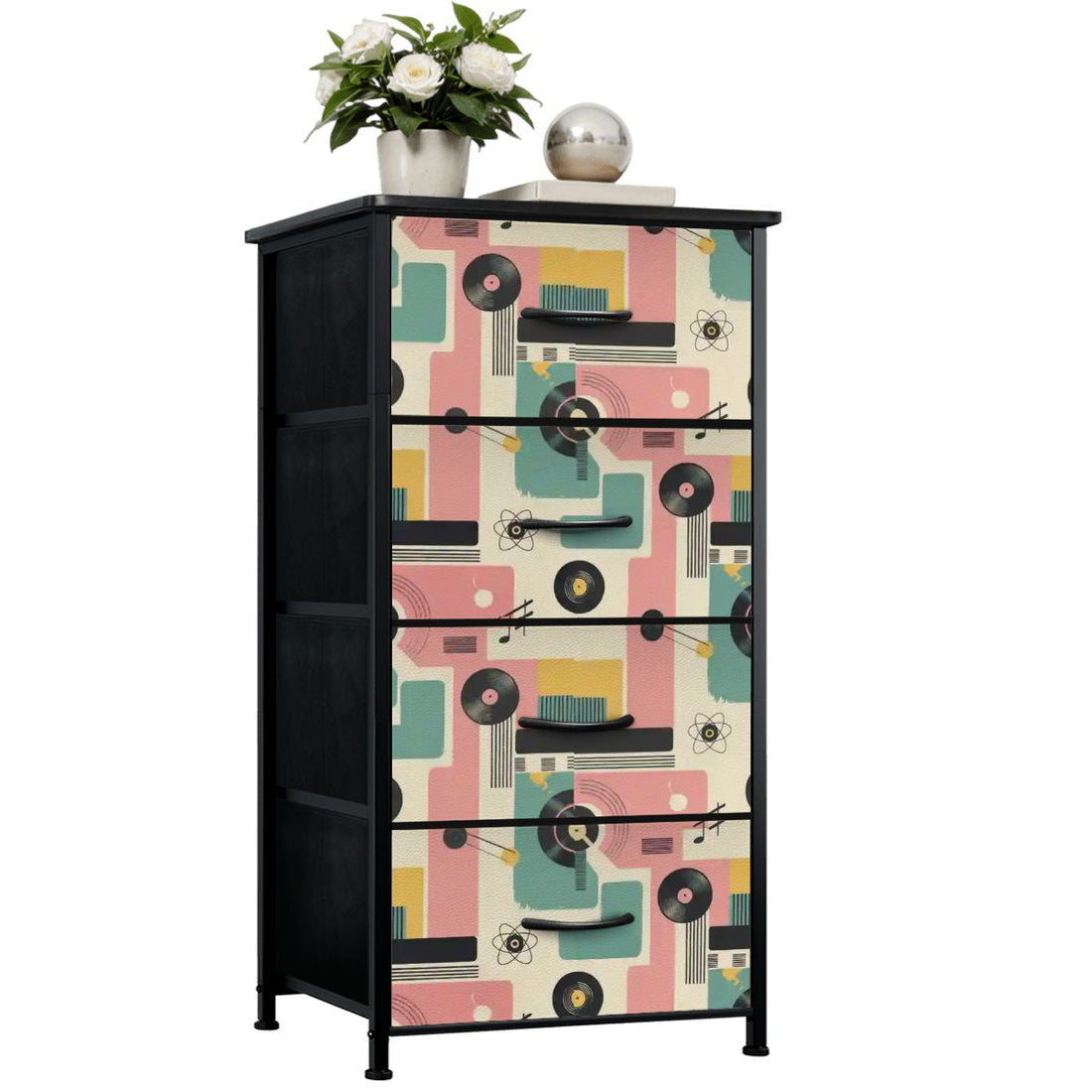 Kate McEnroe New York Retro 1950s Atomic Mid Century Modern Vinyl Record DresserDressersctSI5k4gwe