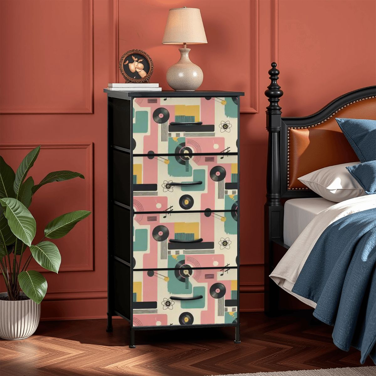 Kate McEnroe New York Retro 1950s Atomic Mid Century Modern Vinyl Record DresserDressersctSI5k4gwe