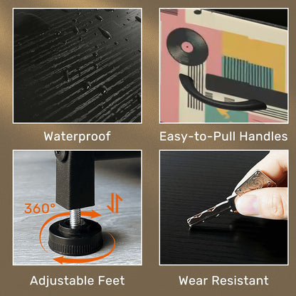 Kate McEnroe New York Retro 1950s Atomic Mid Century Modern Vinyl Record DresserDressersctSI5k4gwe