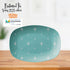 Kate McEnroe New York Retro 1950s Atomic Starburst Aqua Blue Mid Century Modern PlatterServing PlattersP21 - BLU - STB - 79