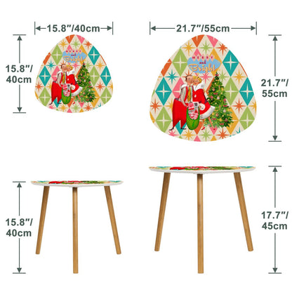 Kate McEnroe New York Retro 1950s Christmas Card Coffee Table Set, Mid Century Modern Holiday Nesting Tables, Atomic Starburst Living Room DecorNesting TablesnxOZDLtnXYecz