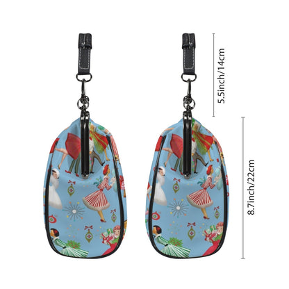 Kate McEnroe New York Retro 1950s Christmas Kisslock Bag Mid Century Holiday PurseCrossbody BagsD3194563