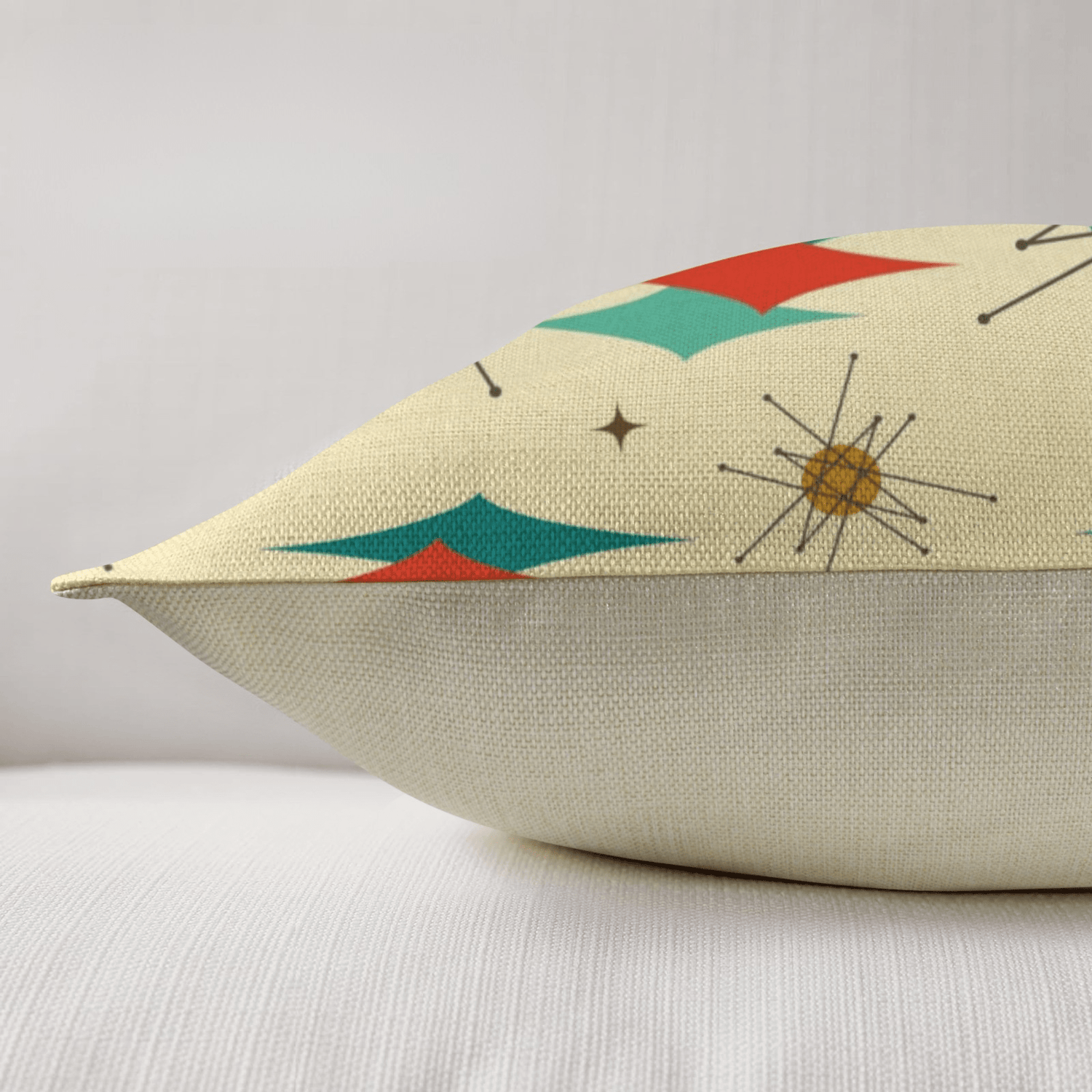 Kate McEnroe New York Retro 1950s Franciscan Diamond Starburst Christmas Decorative Pillow Covers Set of 4Throw Pillow CoversD3231055