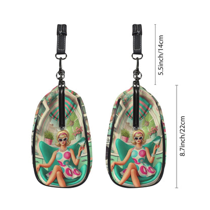 Kate McEnroe New York Retro 1950s Kitschy Housewife Atomic Cat Kiss Lock HandbagCrossbody BagsD3270728