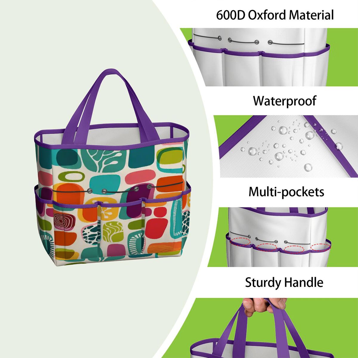 Kate McEnroe New York Retro 1950s Mid Century Modern Amoeba Abstract Garden Tool BagGarden Tool BagtNOmms3UZ4