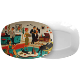Kate McEnroe New York Retro 1950s Mid Century Modern Groovy Halloween Cocktail Party PlatterServing Platters