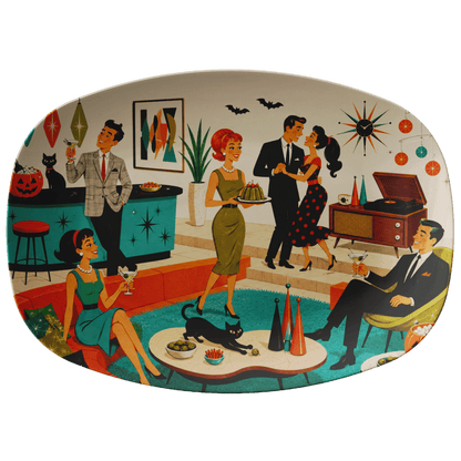 Kate McEnroe New York Retro 1950s Mid Century Modern Groovy Halloween Cocktail Party PlatterServing Platters