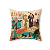 Kate McEnroe New York Retro 1950s Mid Century Modern Halloween Cocktail Party Throw PillowThrow Pillows19562583322517006622