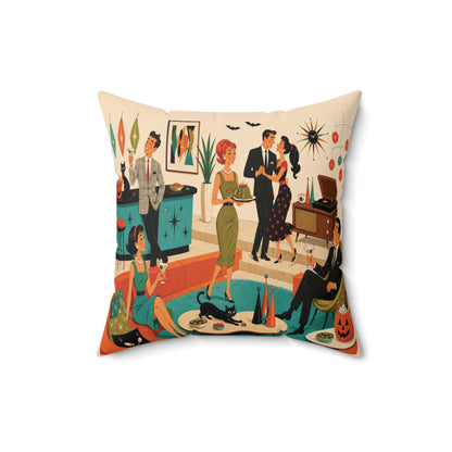 Kate McEnroe New York Retro 1950s Mid Century Modern Halloween Cocktail Party Throw PillowThrow Pillows23498708672847003414