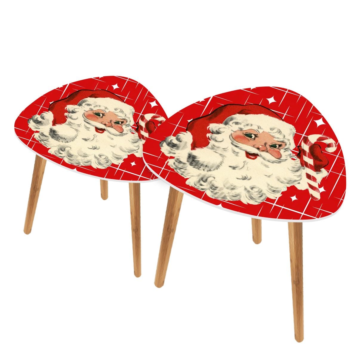 Kate McEnroe New York Retro 1950s Santa Mid Century Modern Nesting TablesNesting TablessqcfwwoSrT