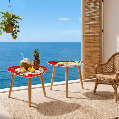 Kate McEnroe New York Retro 1950s Santa Mid Century Modern Nesting TablesNesting TablessqcfwwoSrT