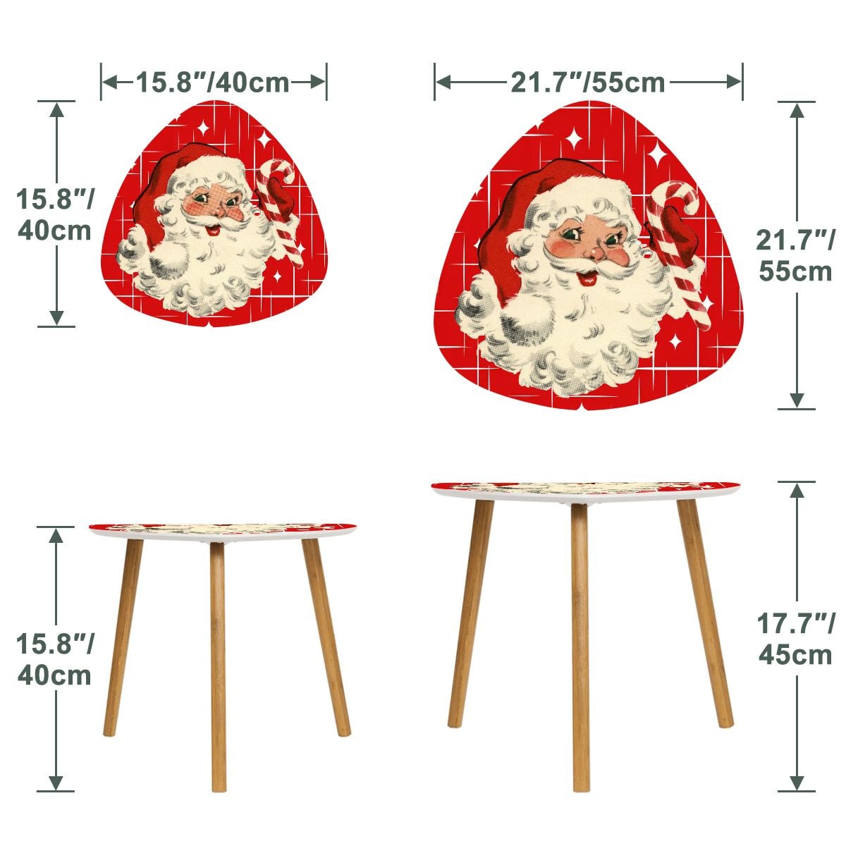 Kate McEnroe New York Retro 1950s Santa Mid Century Modern Nesting TablesNesting TablessqcfwwoSrT