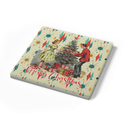 Kate McEnroe New York Retro 1950s Vintage Kitsch Christmas MCM Soapstone Coaster SetCoasters7021