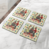 Kate McEnroe New York Retro 1950s Vintage Kitsch Christmas MCM Soapstone Coaster SetCoasters7021