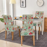 Kate McEnroe New York Retro 1950s Vintage Kitsch Christmas Sage Green Dining Chair SlipcoversChair SlipcoversD3231179