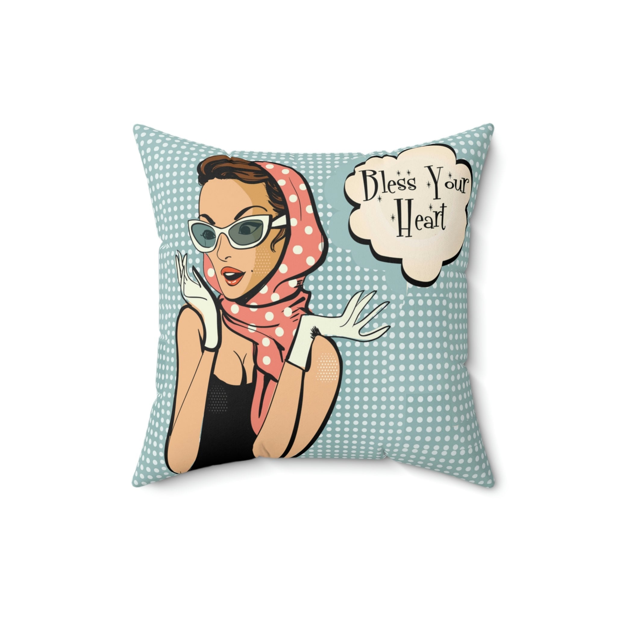 Kate McEnroe New York Retro 1950s Vintage Pop Art Southern Girl Throw Pillow CoverThrow Pillow Covers24855655367801415634