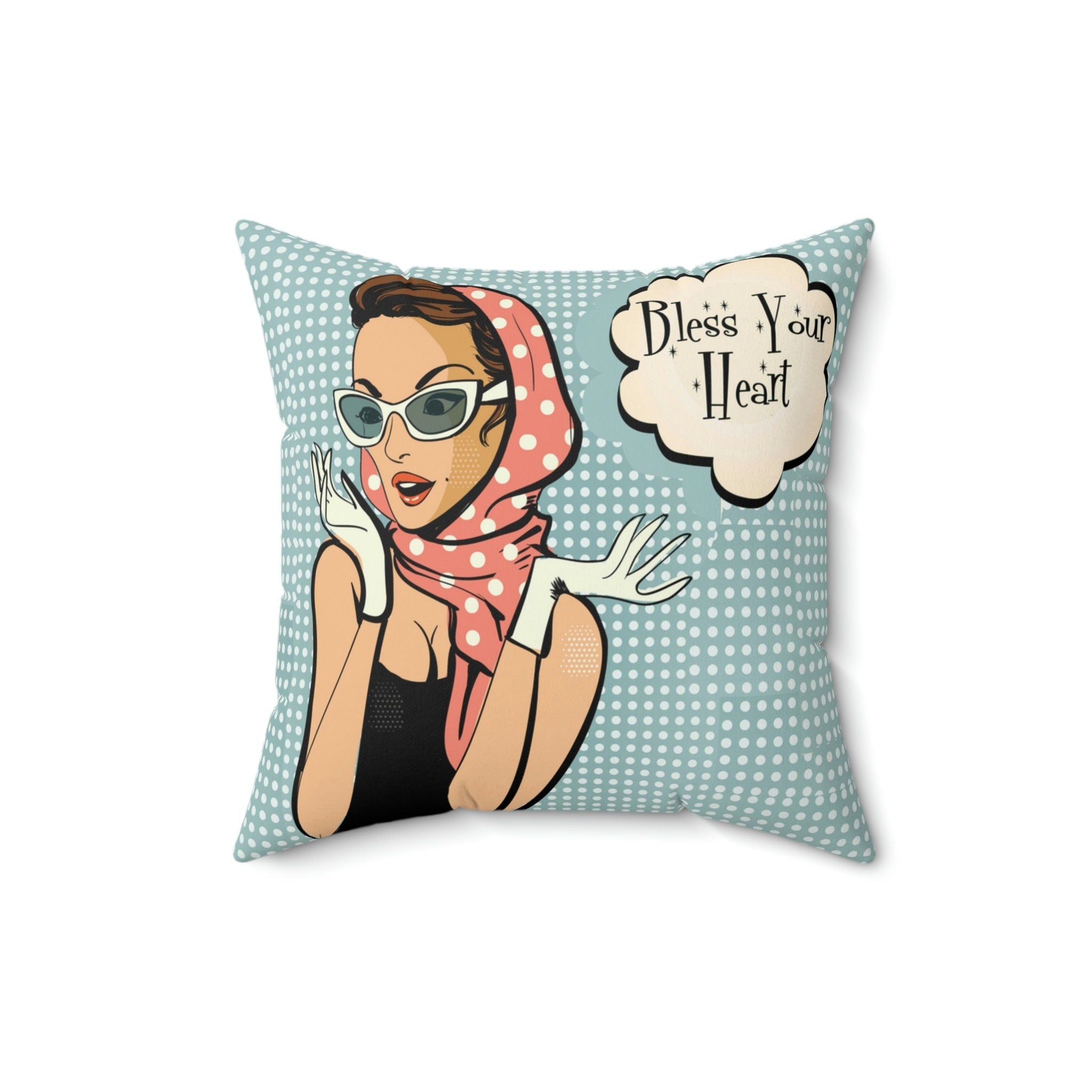Kate McEnroe New York Retro 1950s Vintage Pop Art Southern Girl Throw Pillow CoverThrow Pillow Covers24855655367801415634