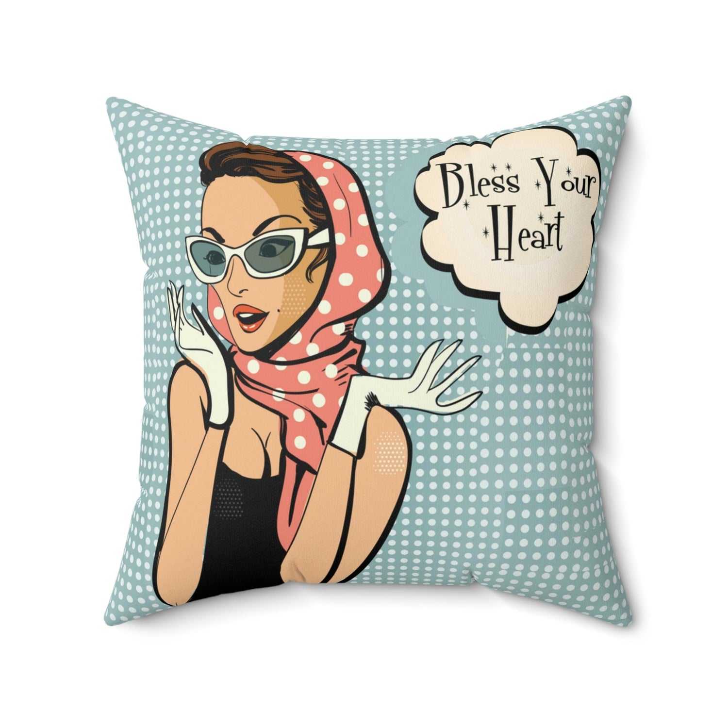 Kate McEnroe New York Retro 1950s Vintage Pop Art Southern Girl Throw Pillow CoverThrow Pillow Covers24855655367801415634
