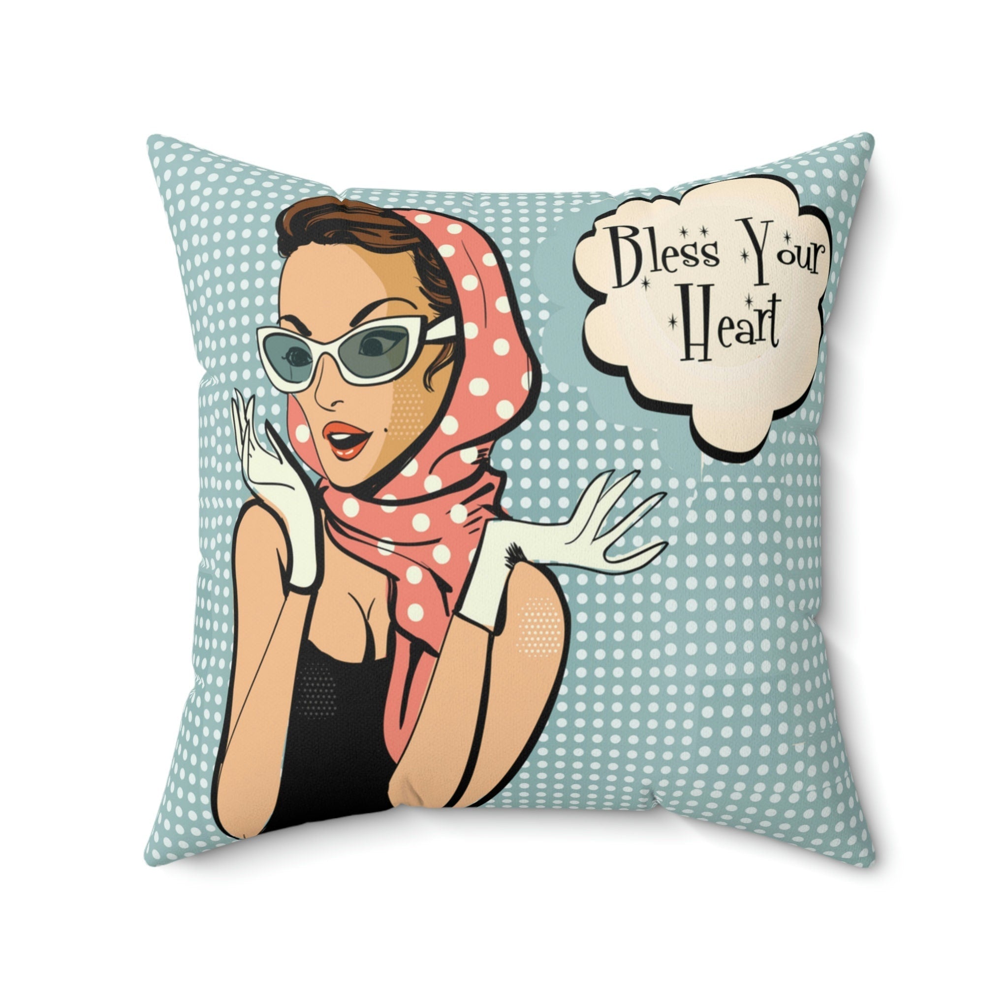 Kate McEnroe New York Retro 1950s Vintage Pop Art Southern Girl Throw Pillow CoverThrow Pillow Covers24855655367801415634