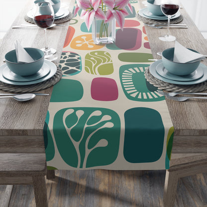 Kate McEnroe New York Retro 1960s Mid Century Modern Amoeba Table RunnerTable Runners30074952026431622977