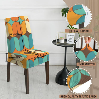 Kate McEnroe New York Retro 1960s Mod Geometric Dining Chair SlipcoversChair SlipcoversD3232999