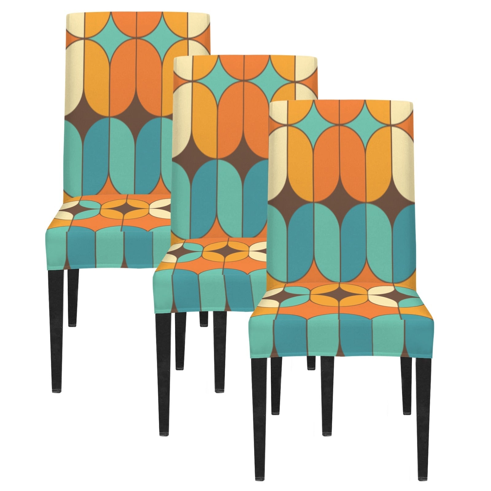 Kate McEnroe New York Retro 1960s Mod Geometric Dining Chair SlipcoversChair SlipcoversD3233002