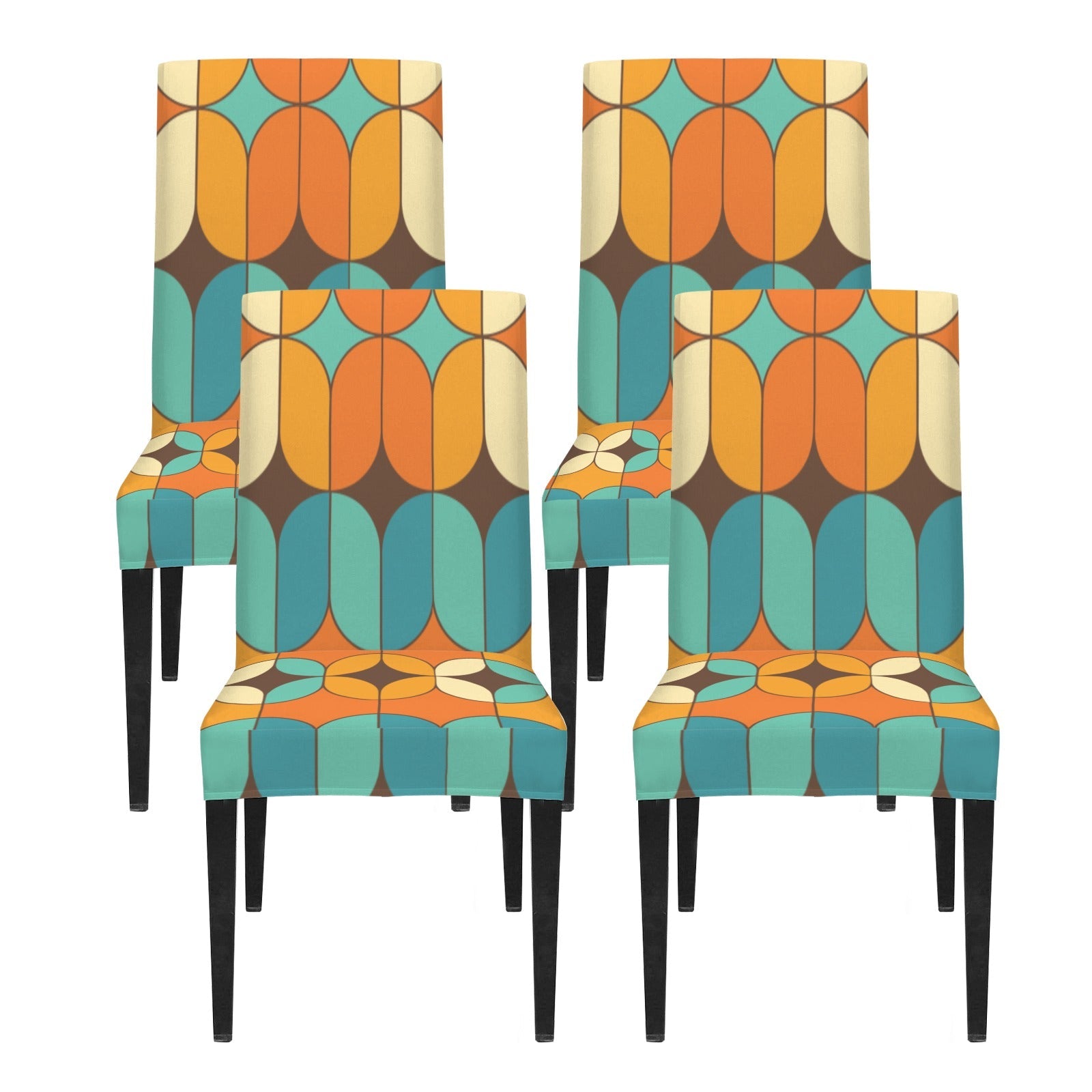 Kate McEnroe New York Retro 1960s Mod Geometric Dining Chair SlipcoversChair SlipcoversD3233003